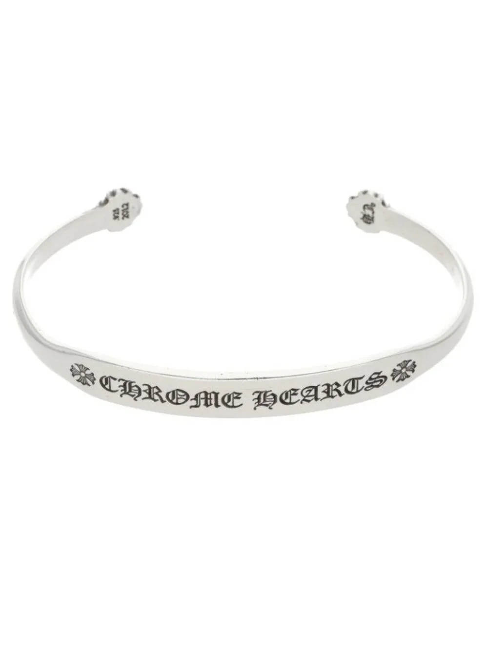 Chrome Hearts Bangle Flat CH Silver Bracelet